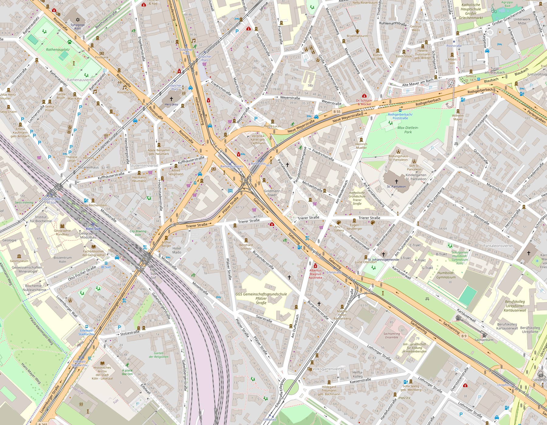 Karte: Trierer Straße 10, 50676 Köln — öffnet Google Maps